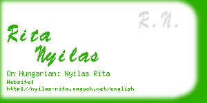 rita nyilas business card